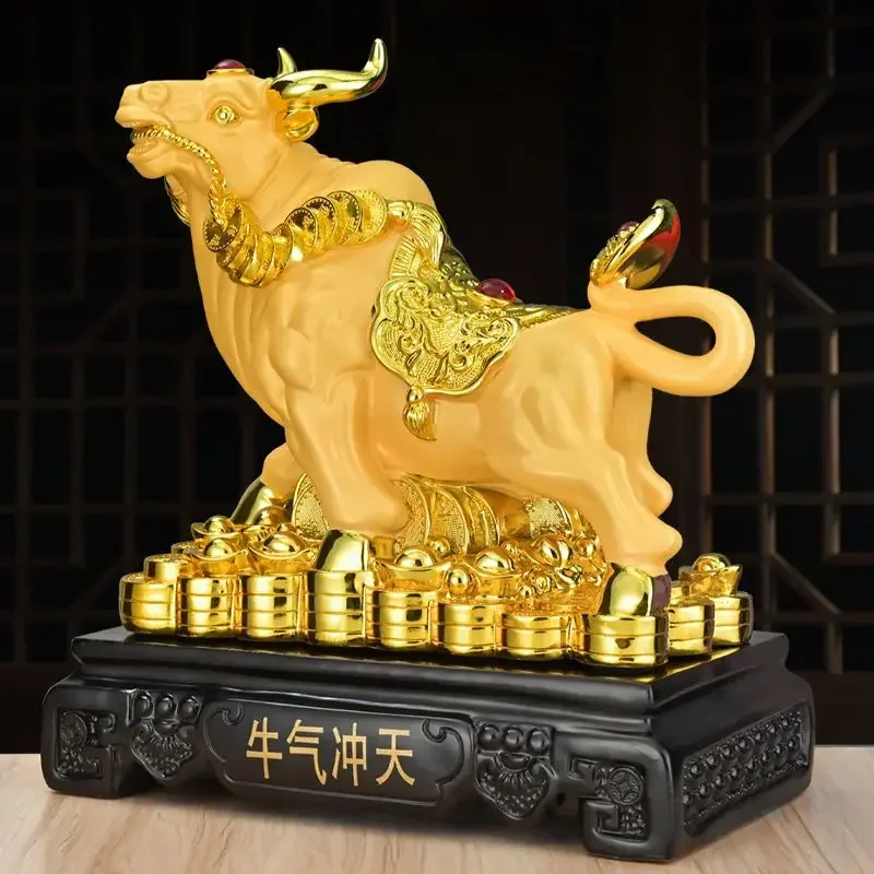 Mascot Animal Cow Qi Rushes To Heaven Ornaments Attract Wealth Living Room Office Business Decor