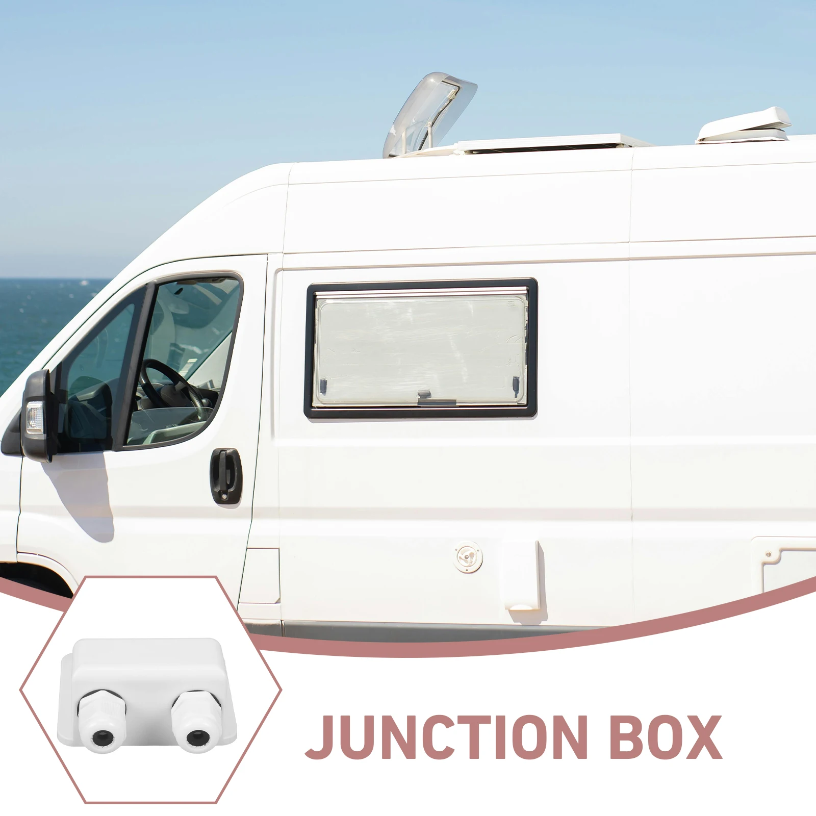 

Dual Hole Photovoltaic Junction Box Cable Entry Gland ABS Material Waterproof Solar Panel RV Parts Wire Connectors Efficient