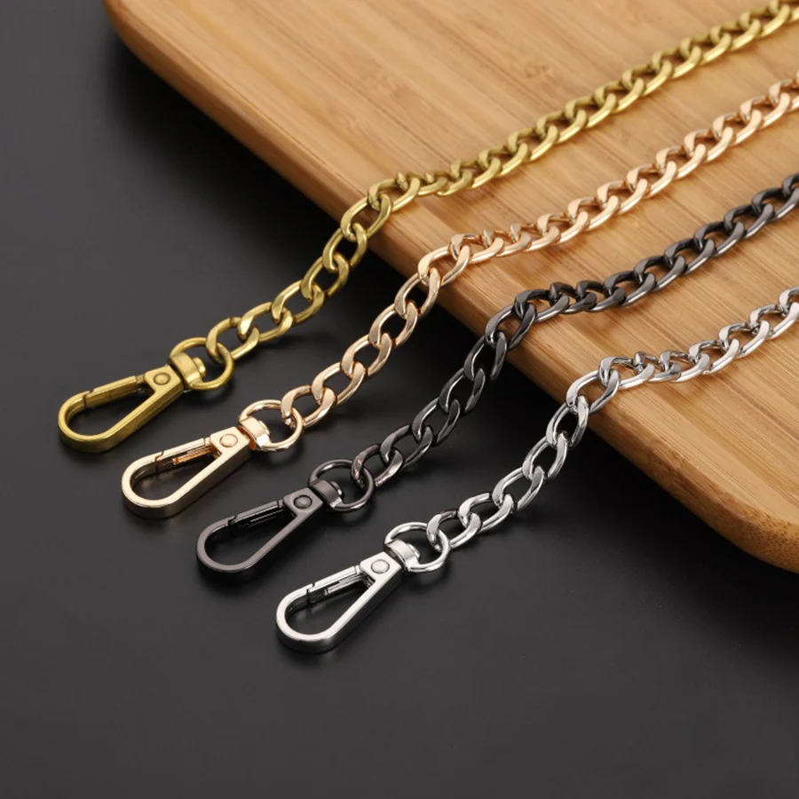 

40-120CM Metal Chain Steel Bag Replacement DIY Bag Strap For Crossbody Shoulder Bags Strap Adjustable Women Bag Accessories