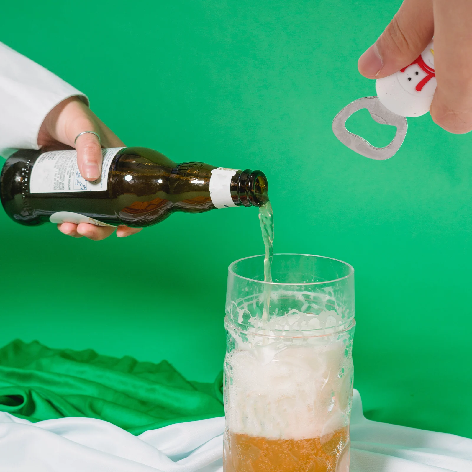 

Christmas Beer Bottle Opener Snowman Corkscrew Stainless Steel Party Favors Openers