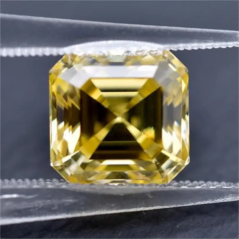Moissanit-Stein in Verschiedenen Farben Asscher-Schliff VVS1-Reinheit Synthetischer Loser Edelstein – Detail 3
