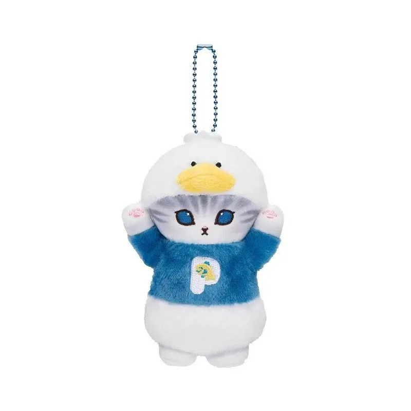 Mofusand Cos Serie Plüsch-Schlüsselanhänger Niedliche Katzen-Plüschfigur Taschenanhänger Weiche Stoff-Accessoires als Geburtstagsgeschenk