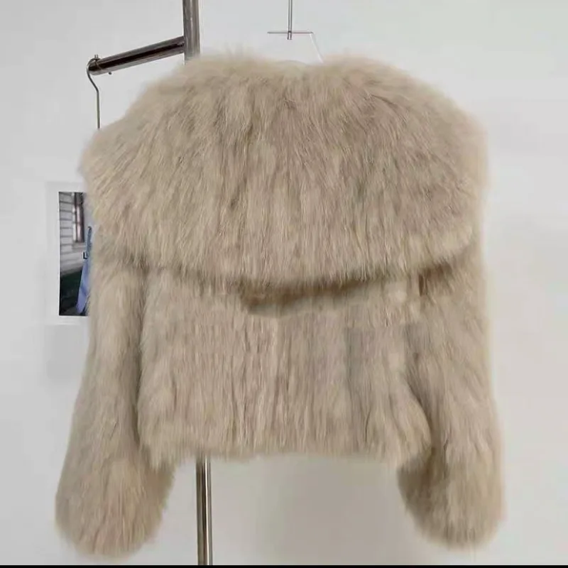 高級高品質ふわふわファーのコート レディース 冬用 暖かい ショート丈 フェイクファー ジャケット ラペルカラー フェイクフォックスファー アウターウェア トレンド