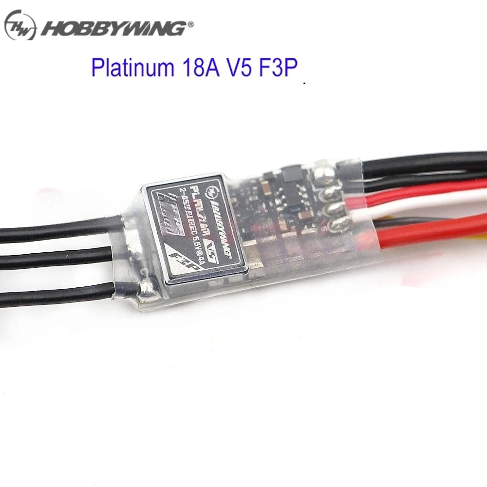 Hobbywing Platinum 18A V5 F3P 2 4S Mini ESC 2603 X2206 X2305 Brushless Motor for 120g-320g F3P Electric Fixed Wing Aircraft