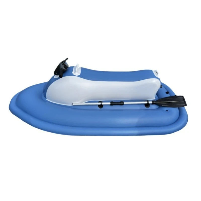 Inflatable Electric Jet Ski Boat Battery Motorized Water Play Toy For Pool Lake Sea Banana Portable Float Drop Bumper Swimming