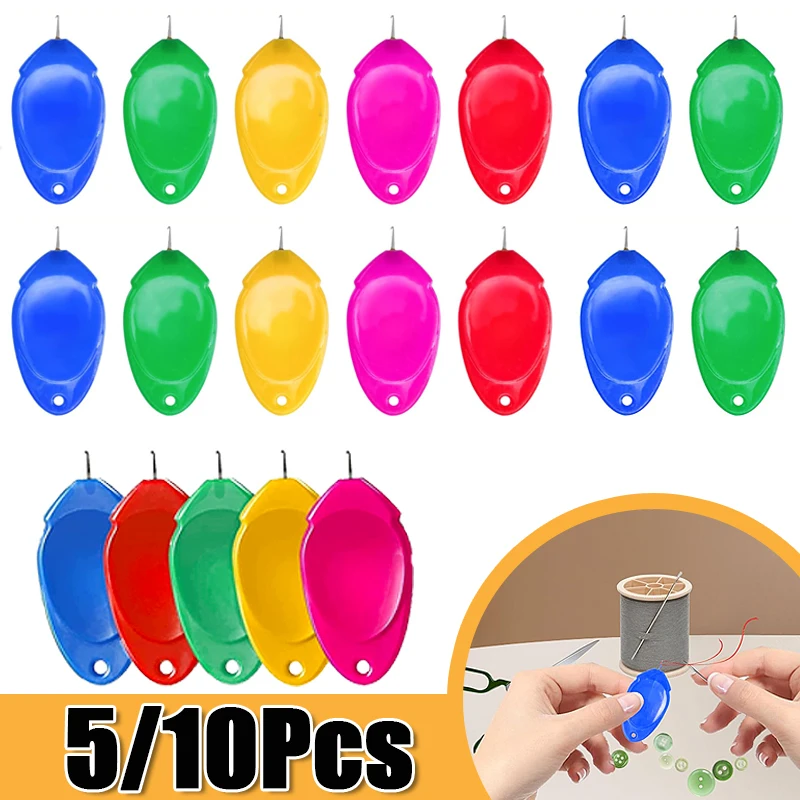 

5/10Pcs Needle Threader Stitch Insertion Tool for Sewing Machine Plastic Wire Loop for Needles Needleswork Threader Accessories