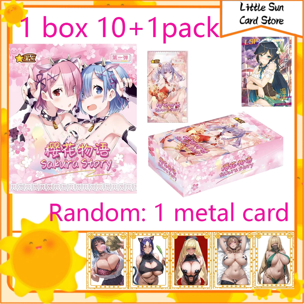 

Сакура Story Goddess The First 11 Pack Spicy Booster Box Waifu Коллекционные карты Аниме CCG НОВАЯ коллекционная карта Игрушка в подарок