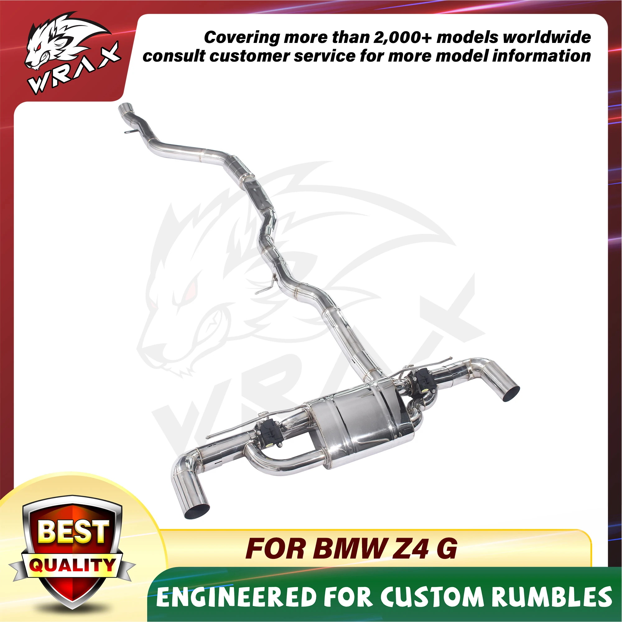 

304 Stainless Steel Catback Exhaust System Performance Muffler Pipes For BMW Z4 G With valve