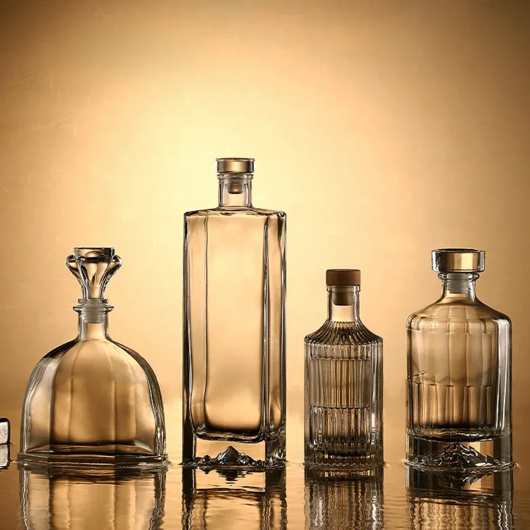 550ml Cold Extract Glass Bottle Vodka Bottle Whiskey Wine Whisky Fruit Wine Green Plum Wine Hip Flasks Coffee Bottle