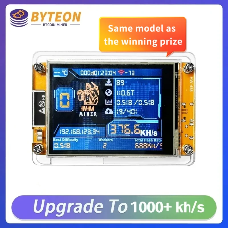 

2pcs Bitcoin Miner NerdMiner V2 pro Lucky Miner nmminer 1000KH/s Crypto Solo Lottery Miner solo miner BTC 3pcs