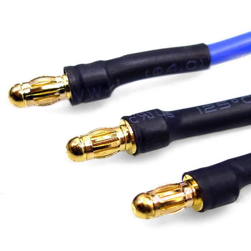1/5/10pcs 3.5mm Banana Connector 16AWG Silicone Extension Wire 10cm 25cm for RC Drone Motor ESC DIY Parts Blue/Red/Black