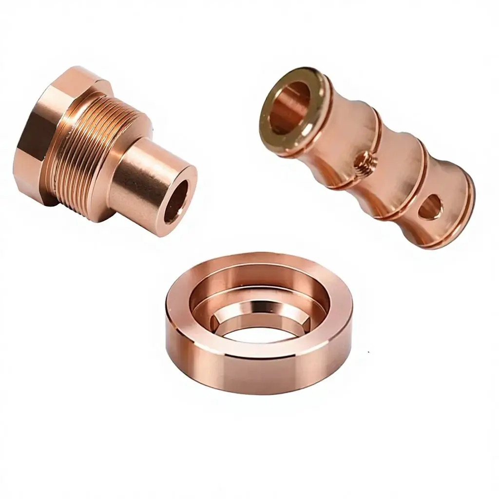 Custom CNC Machined Copper Alloy Components High Precision Turned Parts for Industrial Machinery and Thermal Applications