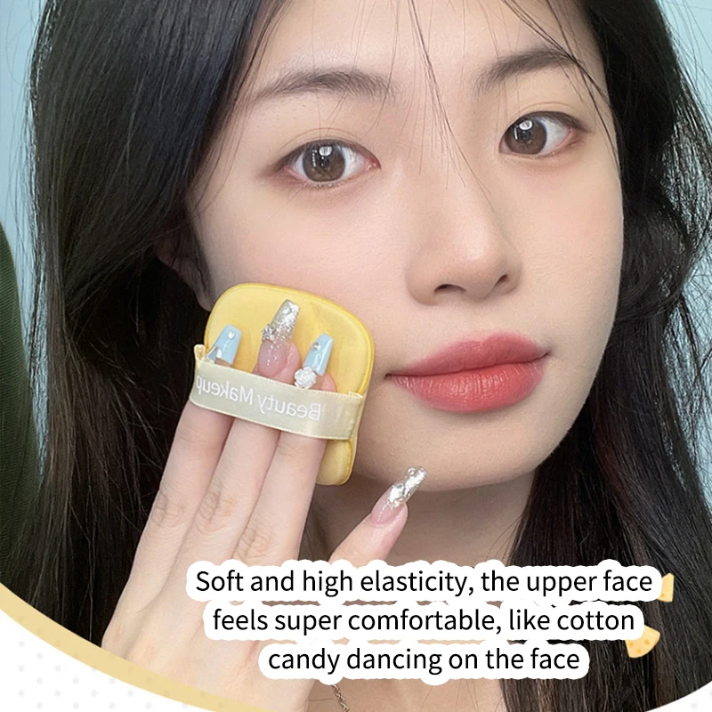 GECOMO 버터 비스킷 듀얼 유즈 쿠션 퍼프 - 부드럽고 매끄러운 마감으로 습식 또는 건식 사용에 적합한 벨벳 같은 부드러움