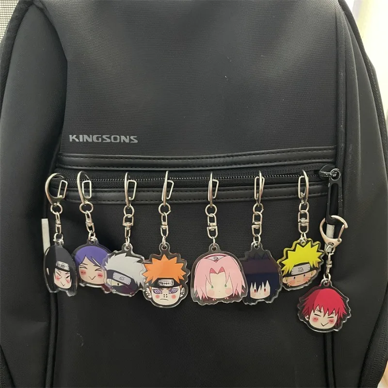 

Naruto Acrylic Keychain Kakashi Sasuke Anime Action Figure Funny Q Figural Toy Backpack Decoration Model Children Birthday Gifts