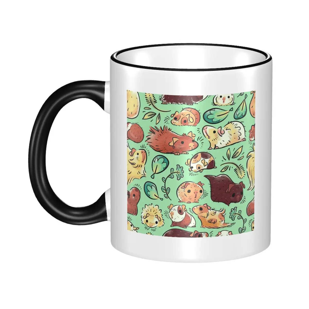 Guinea Pig Huddle Mug Funny Ceramic Coffee Cups Tea Mugs Milk Cup Drinkware Gifts for Friends