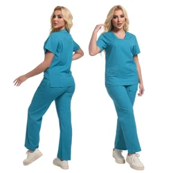 Hot Selling Women Scrub Sets Uniform Design Hospital Uniforms Maternity Hotel Doctor Nurse Workwear Breathable Nursing Scrubs