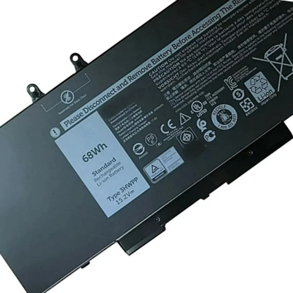 Imagem -04 - Bateria do Portátil para Dell Latitude 5401 5501 5411 5410 5511 P80f003 P98g003 Precisão 3541 3551 7500 7706 15.2v 68wh 3hwpp