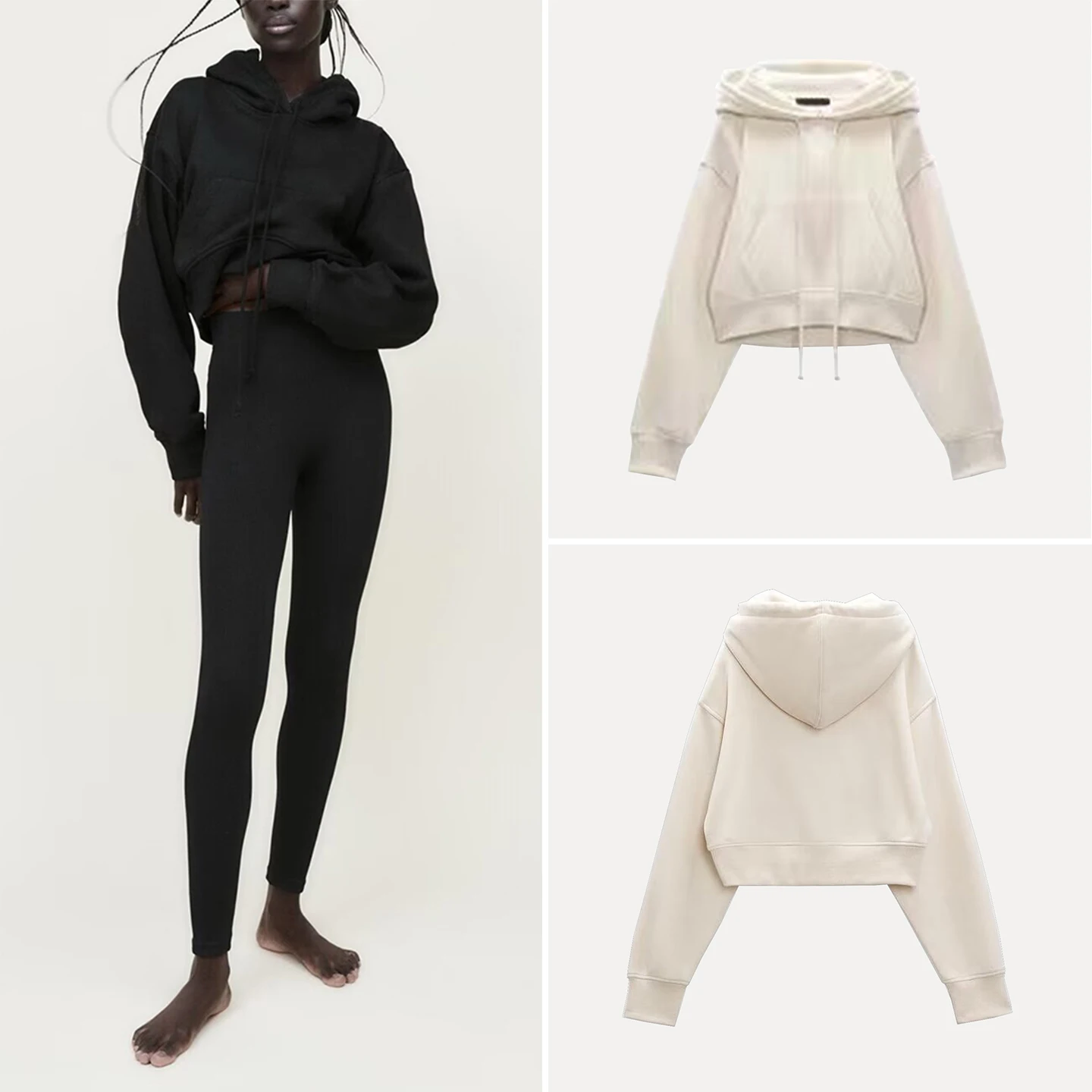 Felpa in puro colore 2025 Autunno delle nuove donne Faionable Versatile Abbigliamento quotidiano Z Loose Fit Lungo Sve Cerniera Lunghezza ort