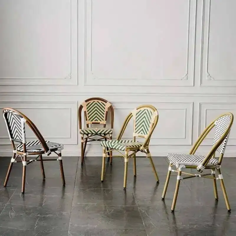 Садовые уличные обеденные стулья из ротанга, кухонные игровые деревянные дизайнерские обеденные стулья, домашняя расслабляющая уличная мебель Silla De Madera