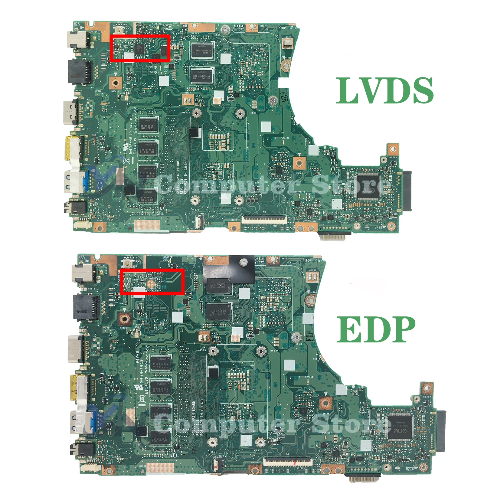 Imagem -03 - Mainboard para Asus X455lf X455l X455ld A455l F454l X455la Laptop Placa-mãe i3 i5 i7 Cpu pm Uma Ram4gb 100 Teste ok X455lj