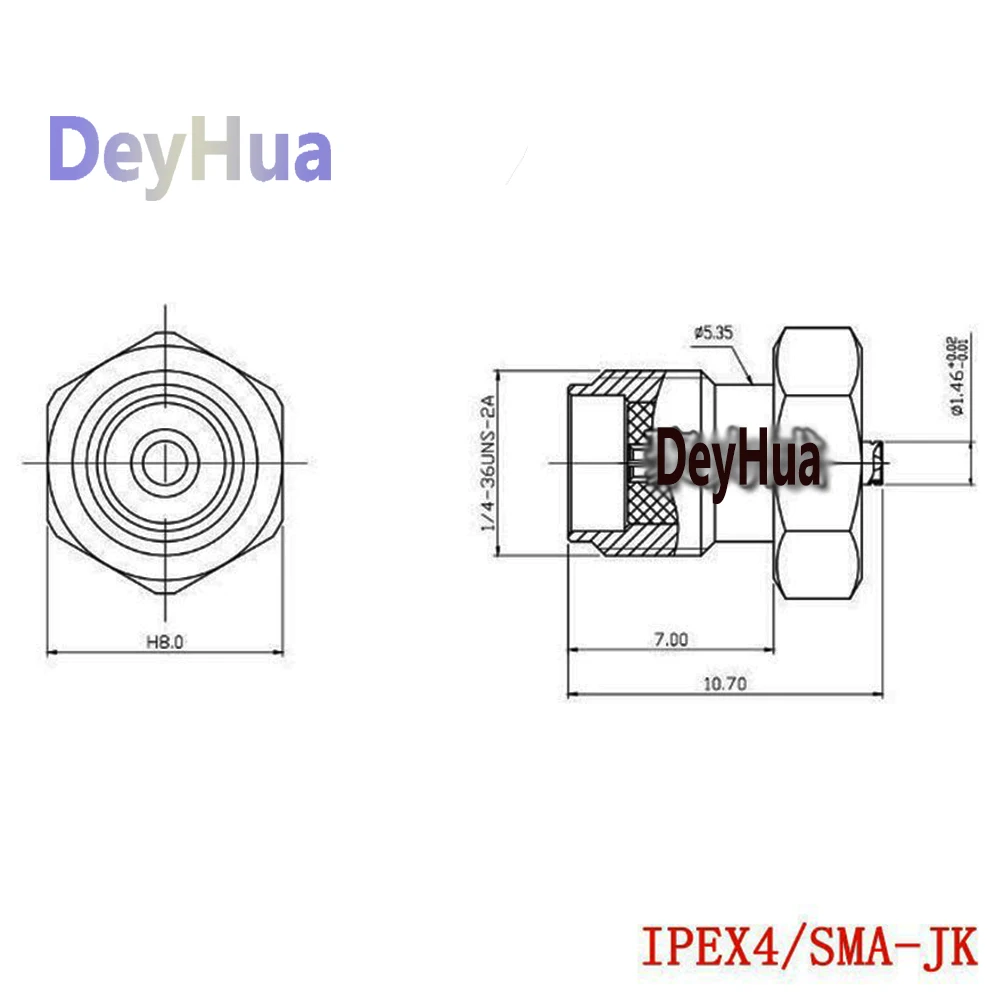 1/5pcs SMA-IPEX4-KJ, SMA Female to IPEX4 Male UFL Stainless Steel Adapter Microwave RF Connector, 1pcs