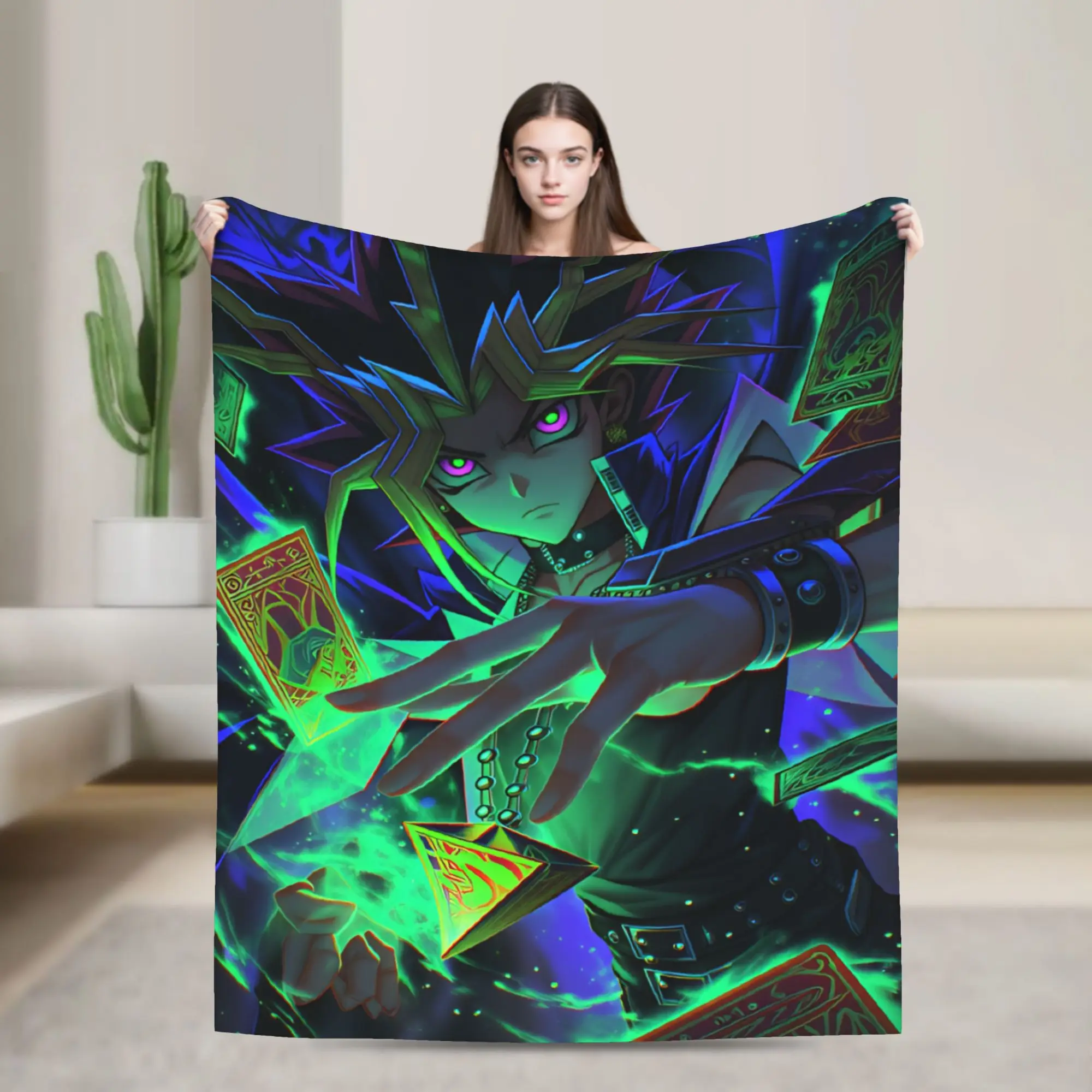 Yu Gi Oh Cards Blanket Quality Soft  Throw Blanket Autumn Girls Boys Couch Bed Aesthetic Bedspread