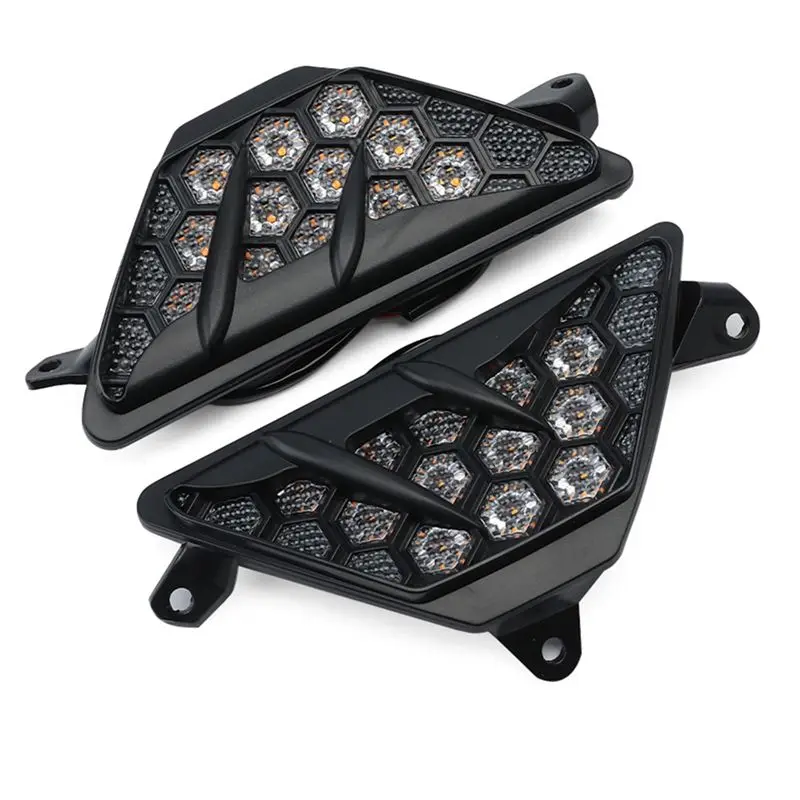 Compact Motorcycle LED Turn Signals Indicator With 6.4V Resistance For Kawasaki Ninja 250 300 400 ZX-6R ER-6F Z100 2012-2023