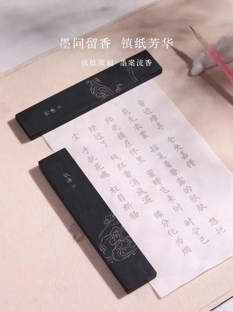 زوج واحد من ثقالة الورق المصنوعة من الحجر على الطراز الصيني للمكتب - مكبس كتب منحوت يدويًا، حامل رسائل، ديكور مكتب فني