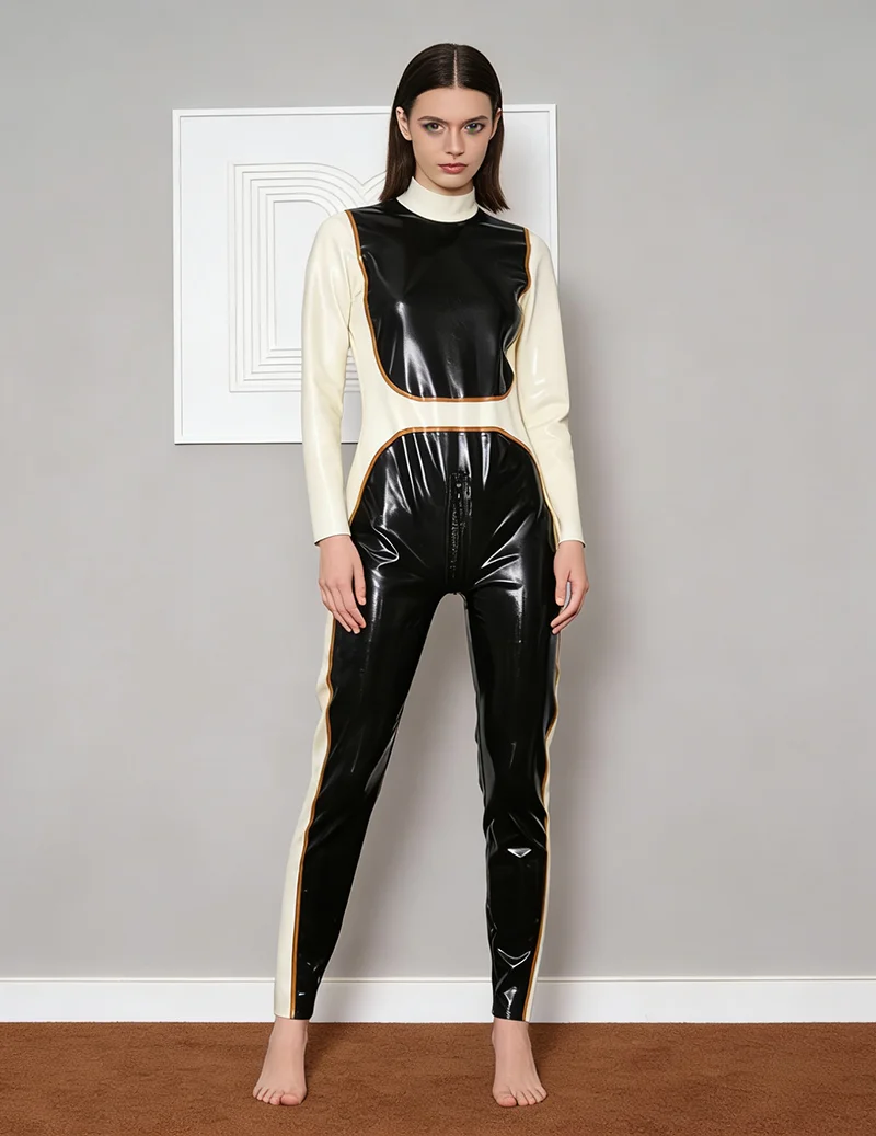 

Latex Gummi Rubber Cosplay Halloween Party fashion uniform Suit Bodysuit Masquerade unique