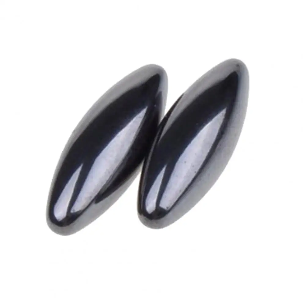 2Pcs Magnetic Therapy Massager Stress Relief Ferrite Rugby Beads Hand Massager Personal Care Massager Ferrite Magnet Beads Black