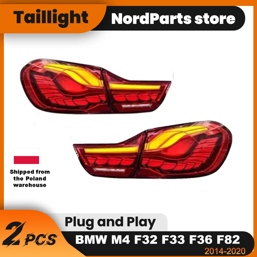 Image of Rückleuchten-Set für 2014-2020 BMW M4 F32 F33 F36 F82 F83 420i 430 435 428 Rücklichter, Bremslichter, Spiegel, Blinker