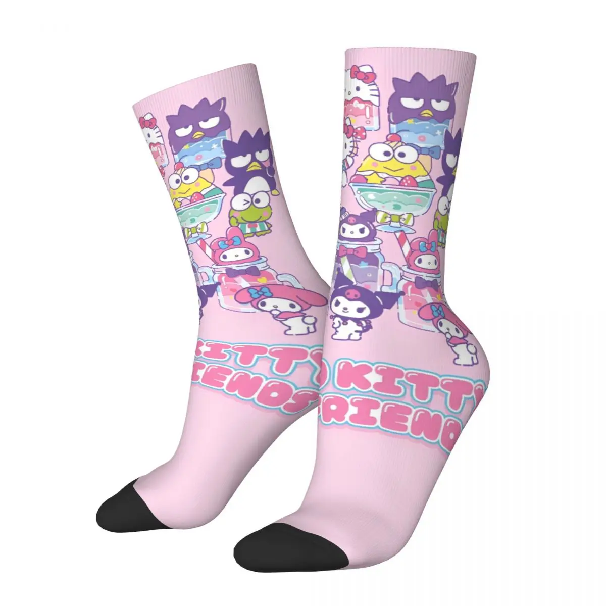 

Sanrio мультфильм Hello Kitty Kuromi Аксессуары Носки поглощающие Пот спортивные короткие чулки милые для подарка на день рождения идея