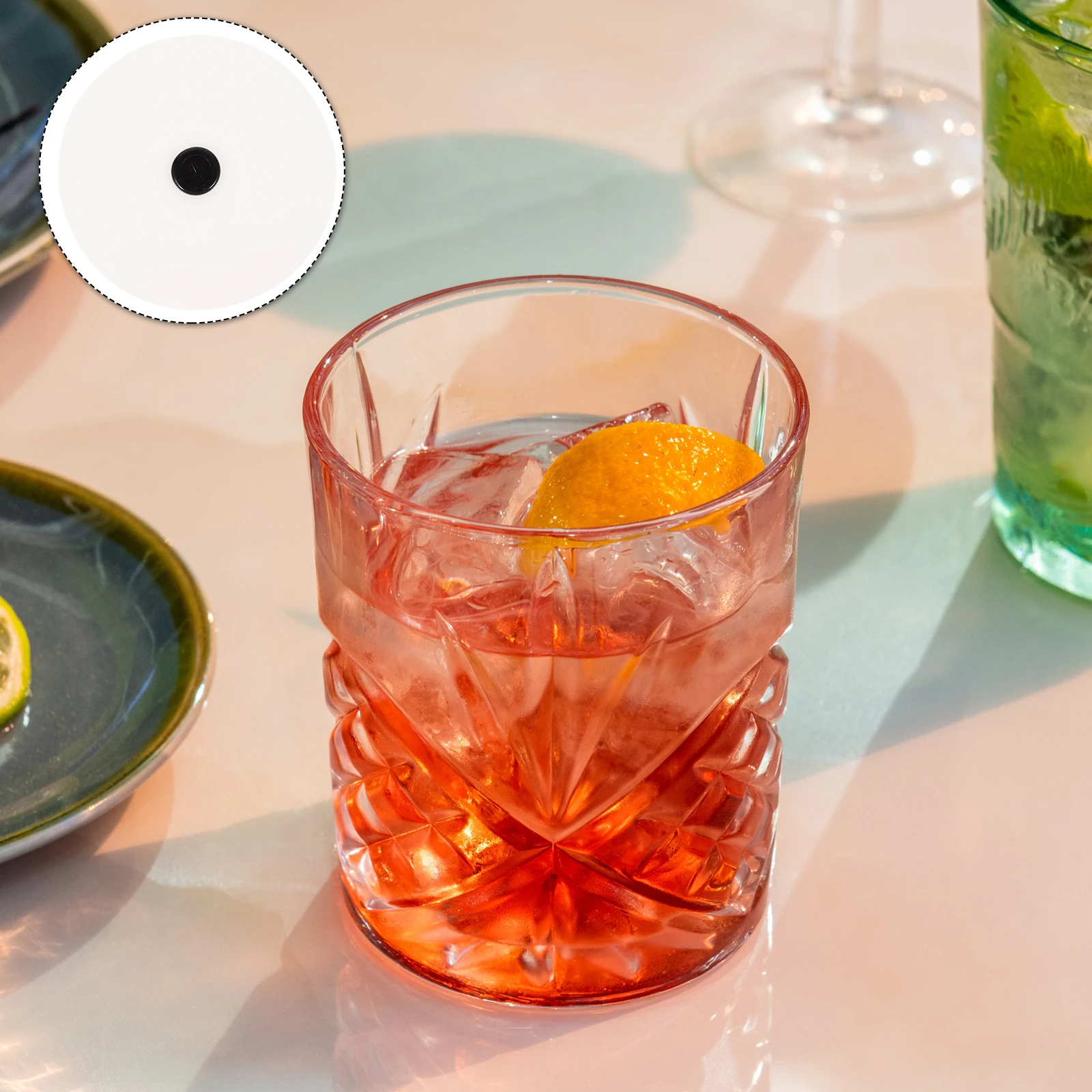 

Plastic Smoke Infuser Lid Round Cocktail Cover Cocktail Drinks Smoking Cup Cover Bar Wine Accessories Smoke Cup Lid