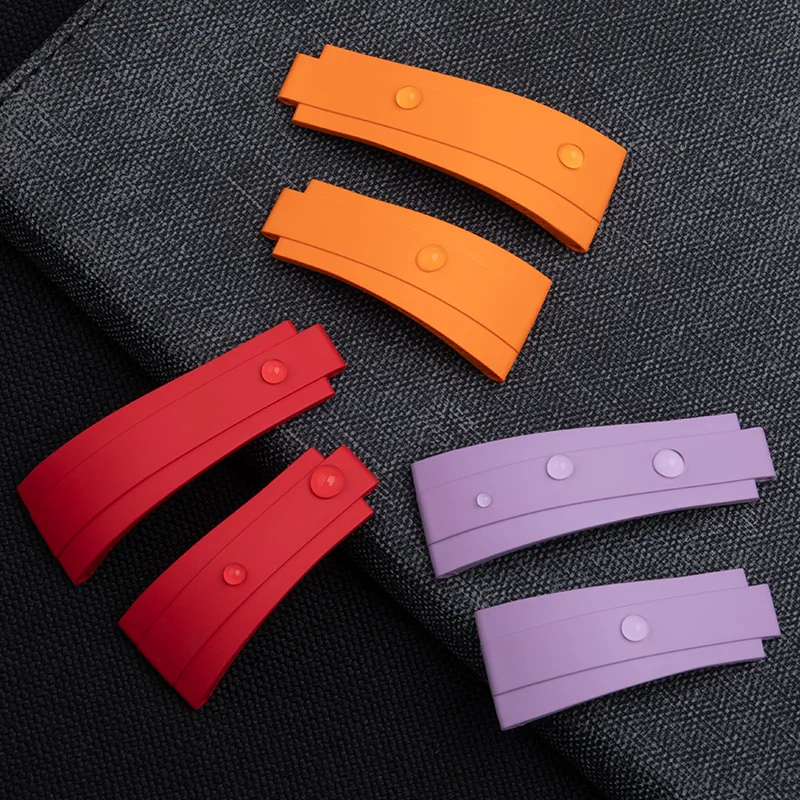 إدراج الصفائح المعدنية الملونة 18 مللي متر FKM الفلوروروبر حزام الساعات ل رولكس حزام يخت ماستر 37 مللي متر النساء 268655   الملحقات