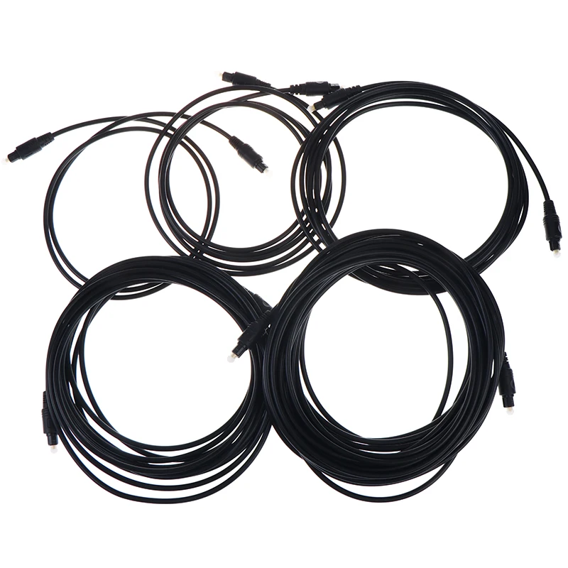 2Pcs SPDIF Toslink Optical Fiber Audio Cable Digital Sound Cable for Home Theater TV DVD Amplifier Multiple Lengths