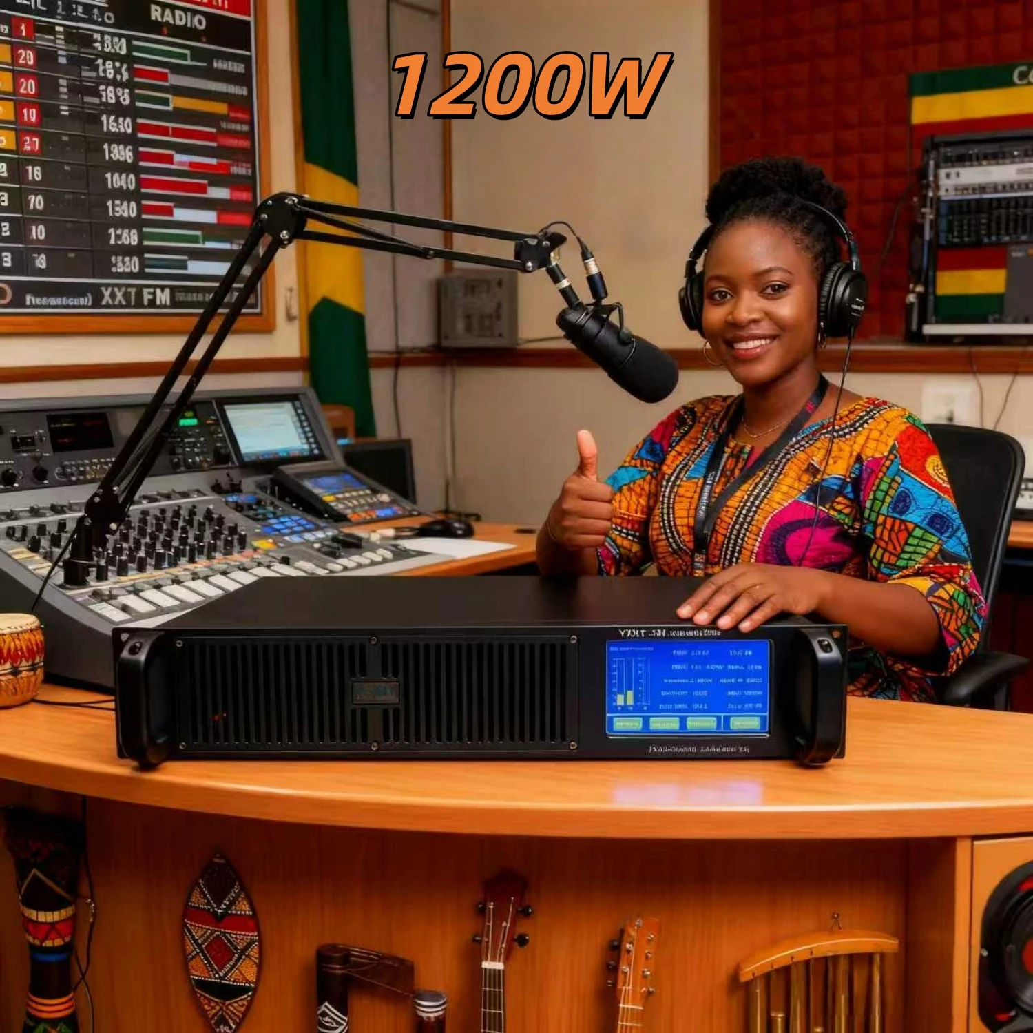 

YXHT-2-1.2KW FM Transmitter: Smart Temperature Control, CD Sound – Radio Reliable Choice