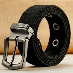 High Quality Outdoor Belts Plus Large Size 110 120 130 140 150 160 cm Canvas Belt for Men Alloy Pin Buckle Jeans Belts
