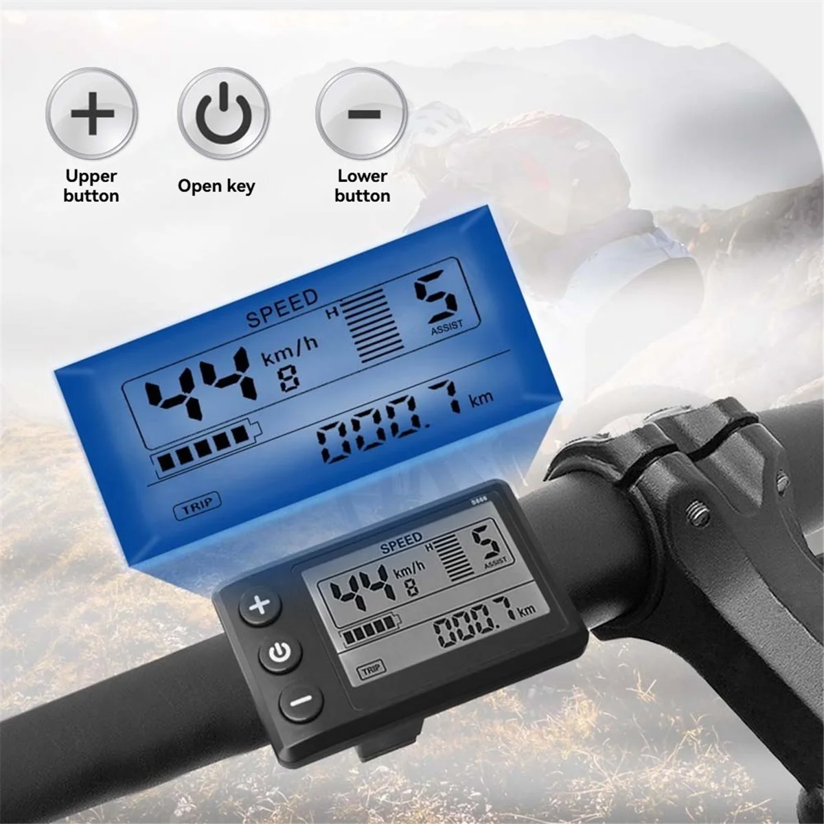 AAA04R Three Mode Ebike Sine Wave Controller 24V/36V/48V with S866 LCD Display Waterproof Connector 26A for 500W 750W Ebike