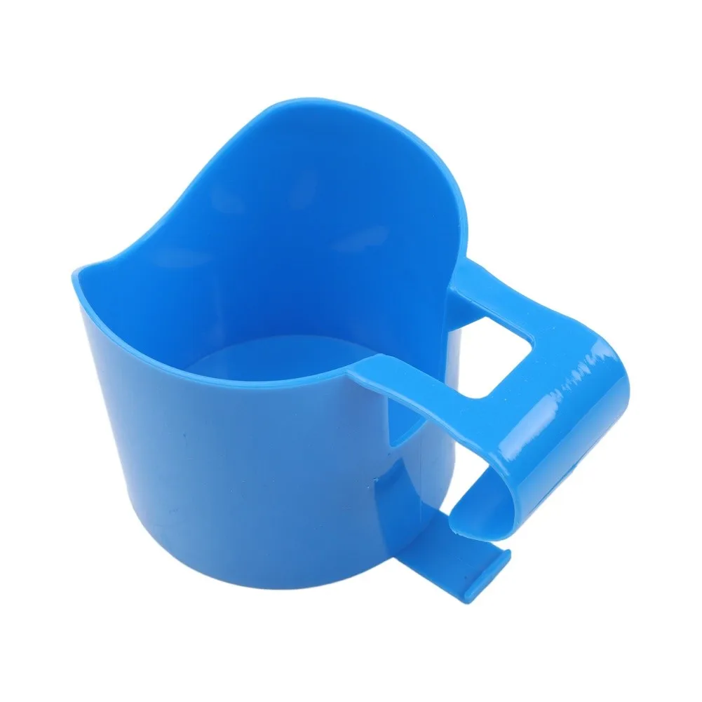 Drill Pool Cup Holder with Wall Mount Poolside Clip and Base Fits 12oz 330ml 500ml Bottles 9.5x9x15cm ABS Plastic