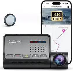 Viofo a139 pro 4k hdr dash cam starvis 2 sensor, vordere und hintere auto kamera ultra hd 4k 1080p super nachtsicht, 5ghz wifi gps