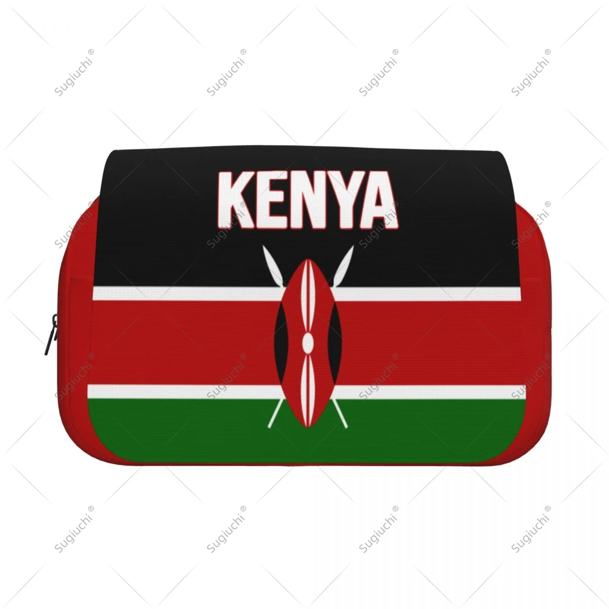 Pencil Case Scissors Bags 3D Kenya Flag Double-layer Oxford Cloth Stationery Storage Pen Box Case