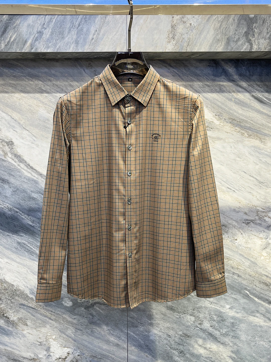 

Мужская рубашка с длинным рукавом в клетку, осень 2025: повседневная, комфортная, классическая, люксовая, деловая, универсальная, молодежная, из волокна Regency