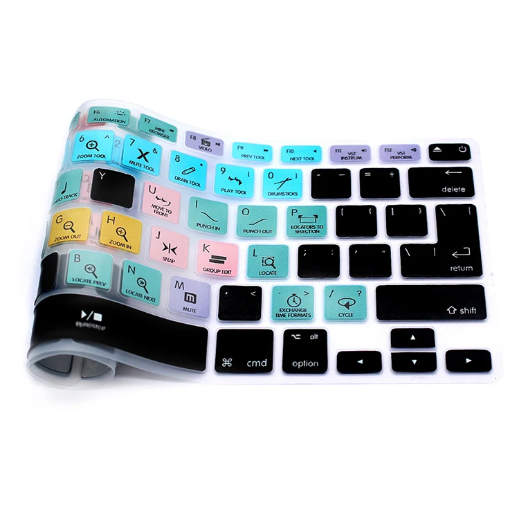 HRH Steinberg Cubase Hotkey Shortcuts Function Silicone Keyboard Cover Protector Keypad Skin For Macbook Air Pro Retina 13\
