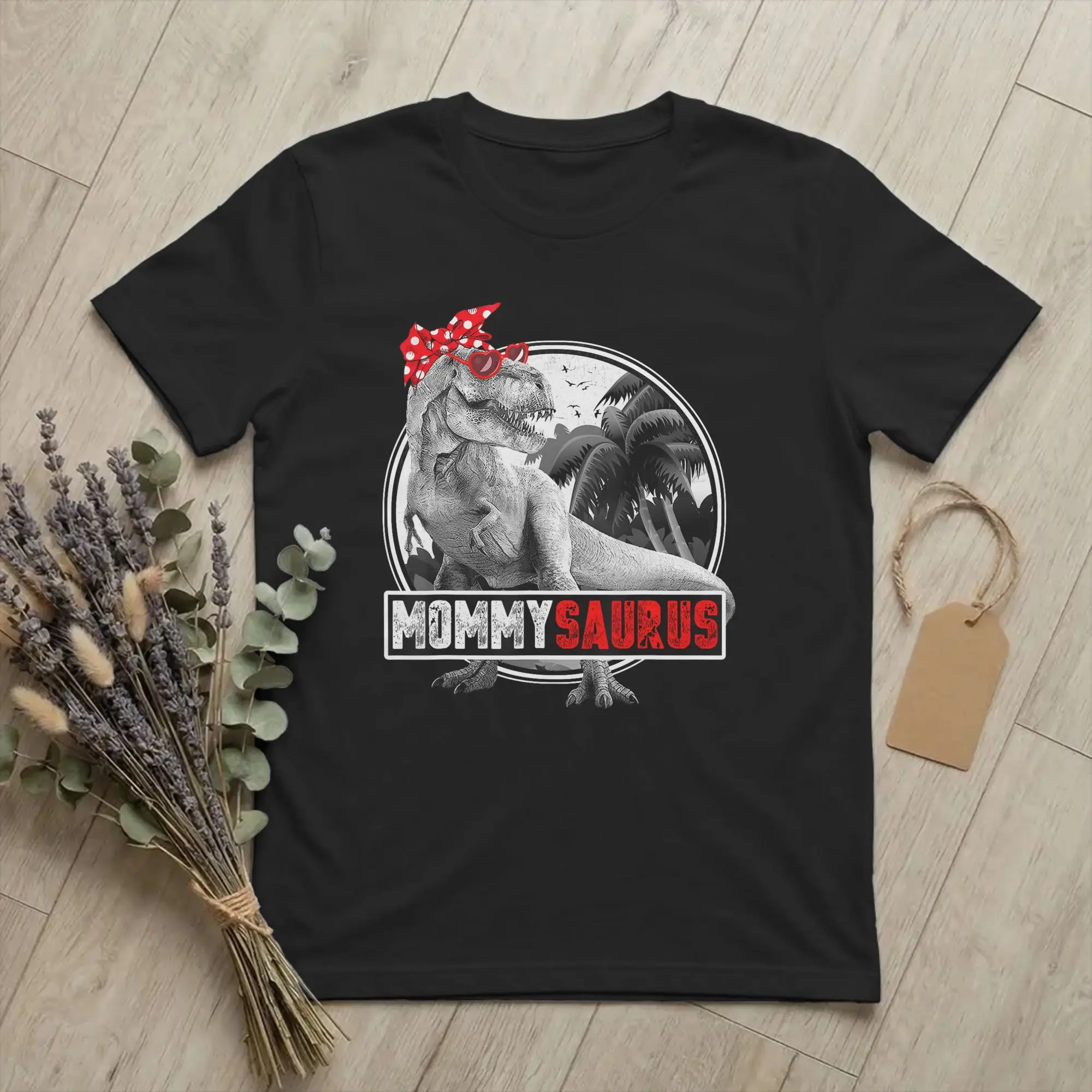 Men's T-Shirt Mommysaurus Mother T Rex Dinosaur Funny 100% Cotton Tee Shirt Short Sleeve Family Funny T Shirt Crew Neck Clothes