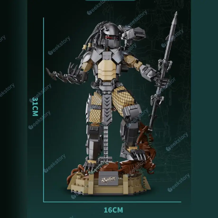 Creative 978PCS Alien Warrior Model Building Blocks Set Educational Assembled Ornament Joint Mobility DIY Toy Monster MOC Bricks