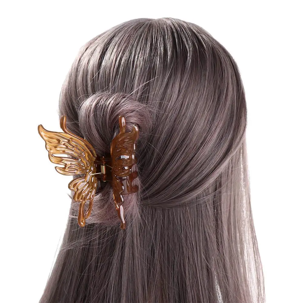 1 Pc Acrylic Ponytail Clip Korean Style Hair Clip Temperament Headwear Hair Ornament Apparel Accessories Gift For Girls