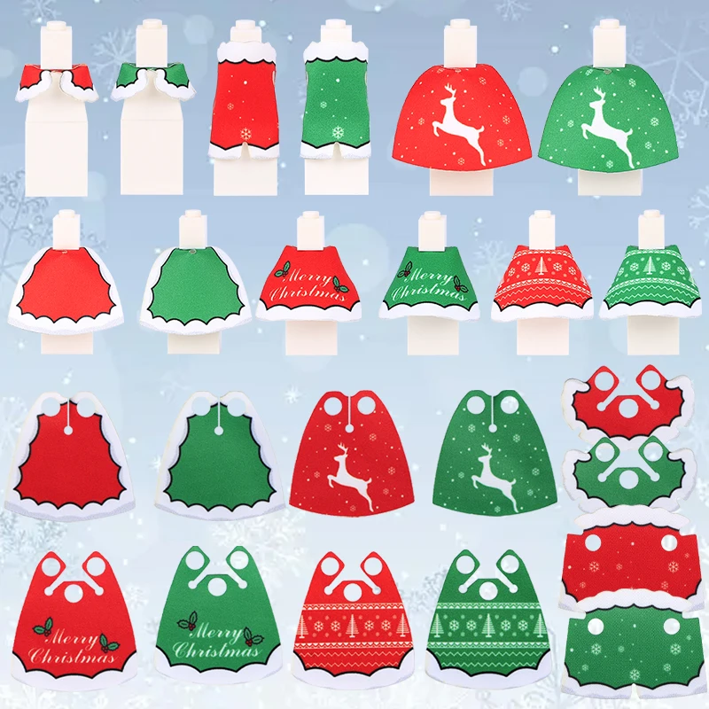 

MOC City Рождественский плащ серии фигурки одежда пальто наплечная доспехи аксессуары строительные блоки DIY кирпичи детские игрушки подарки