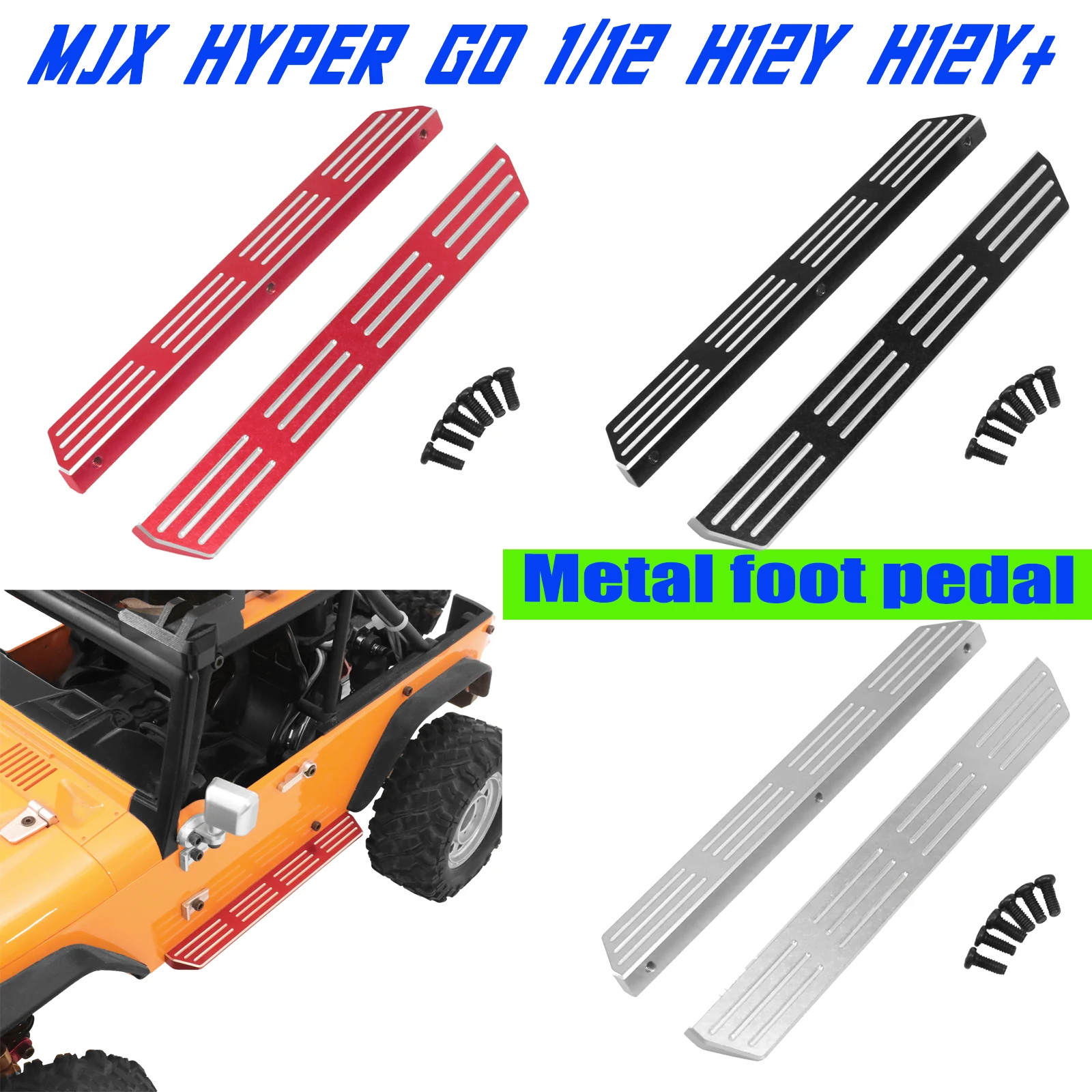 

Metal Welcome Pedal For MJX HYPER GO 1/12 H12Y H12Y+Remote Control Car Upgrade Accessories