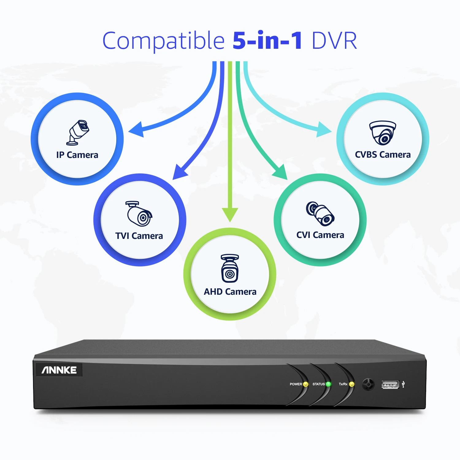 Annke 8CH 4K 8MP For Home And Business Surveillance Motion Detection Perimeter Protection CCTV Security DVR Recorder