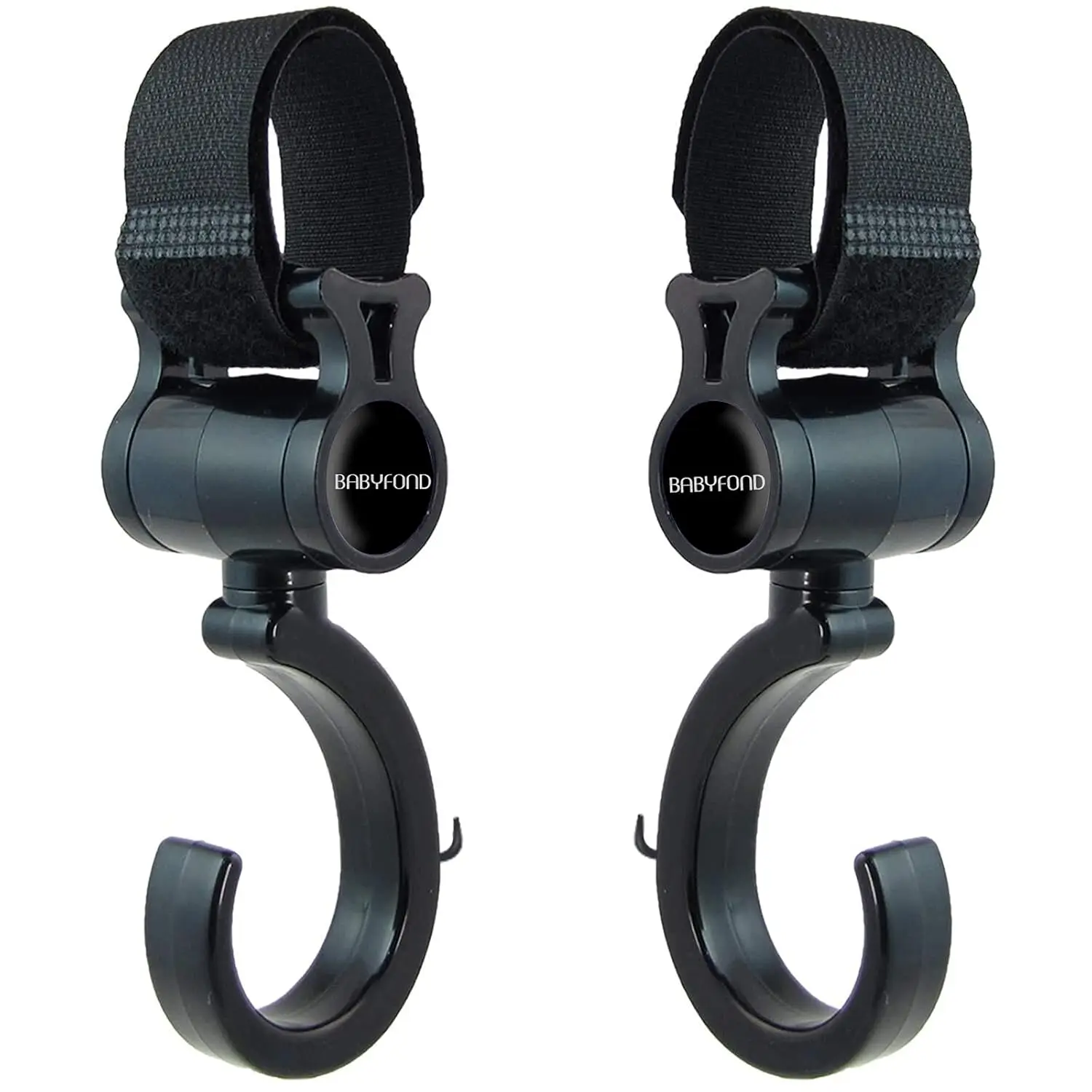 

Baby Stroller Hooks 2 Pack of Multifunctional Hooks Stroller Accessories 360-degree Rotating Firm Non-Slip Stroller Hook